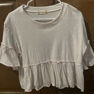 Altar’d state cream ruffle tee size medium